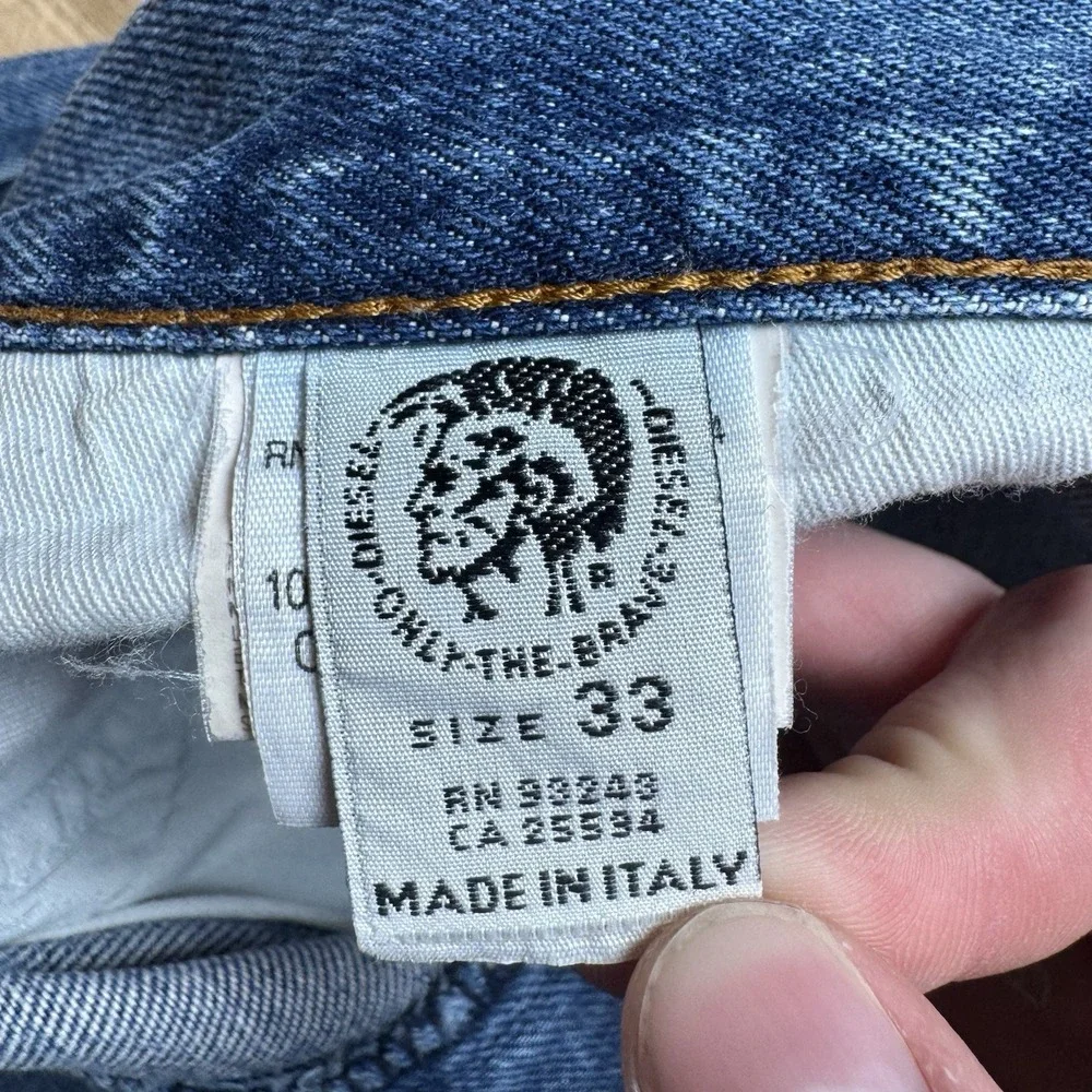 Diesel Kulter Jeans Mens 30x30 Blue Straight Leg Made in Italy Denim (Tag33)